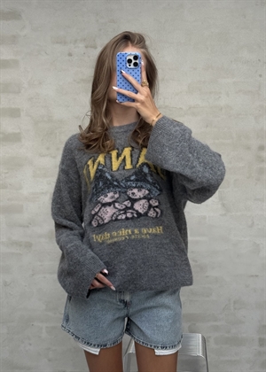 Brushed alpaca os sweater mushroom teddy Paloma A1150056 Ganni 